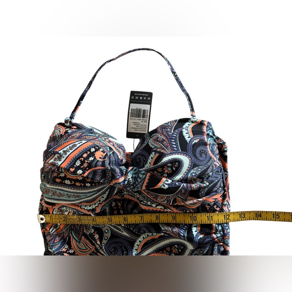 RELLECIGA one piece strapless paisley swimsuit size medium NWT - Picture 7 of 11